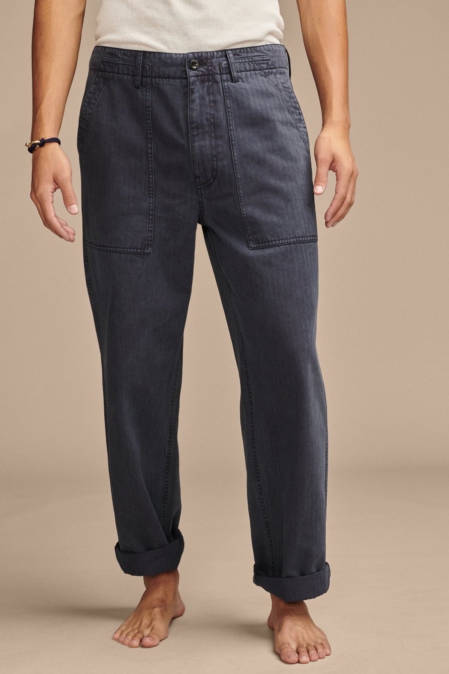 herringbone utility pant